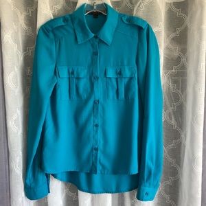 OVI | Teal Button Down Blouse Size Large